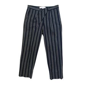 Thakoon Addition Striped Pants Asymmetrical Front Size 4 Work Professional